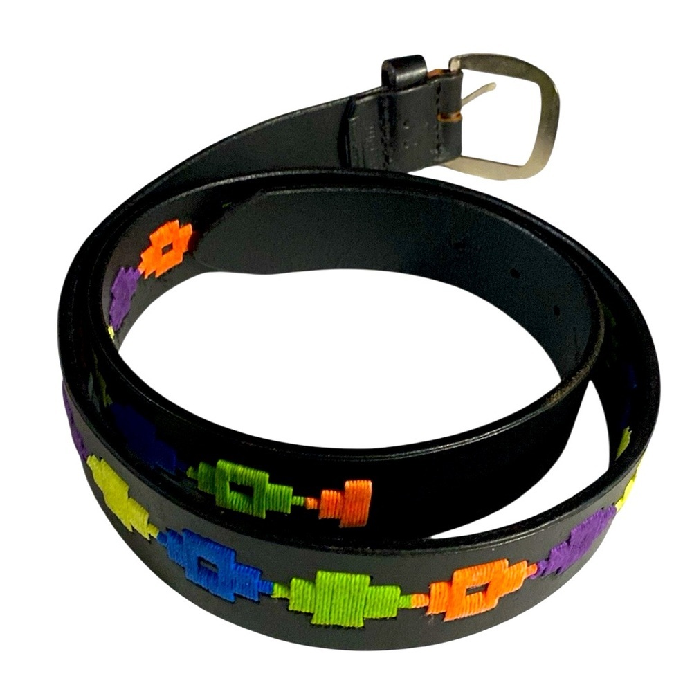 Casablanca Belt, Leather, Multicolor accents, Sz 38, Unisex, leisurewear, luxe